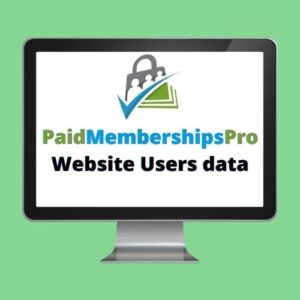 PaidMembershipsPro Website Users data