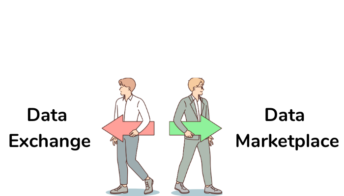 Difference between a data exchange and a data marketplace